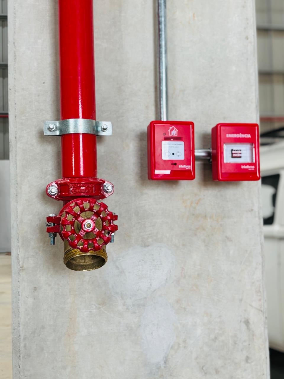 Hidrante e Alarme Instalados